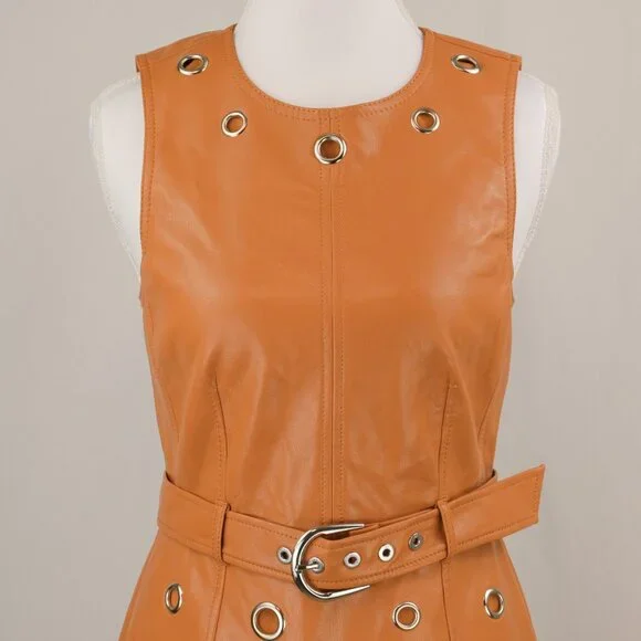 chinese dress ladies Cinq à Sept McKenna Faux Leather Mini Dress Msrp 2 / Nightfall main image 1